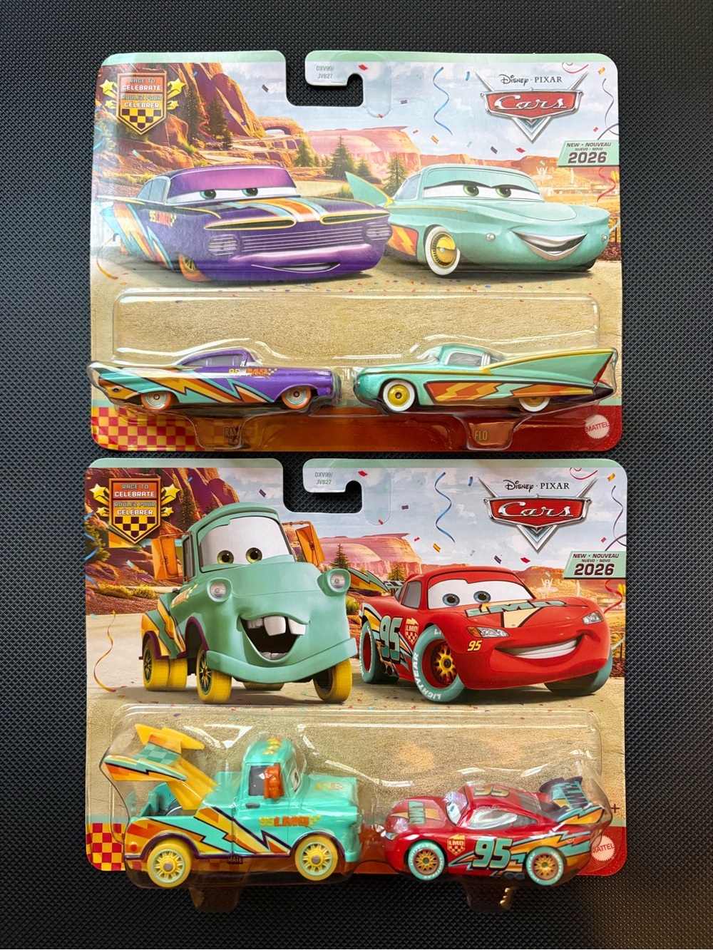 Disney Pixar Cars 20th Anniversary Lightning McQueen & Mater Flo Ramone